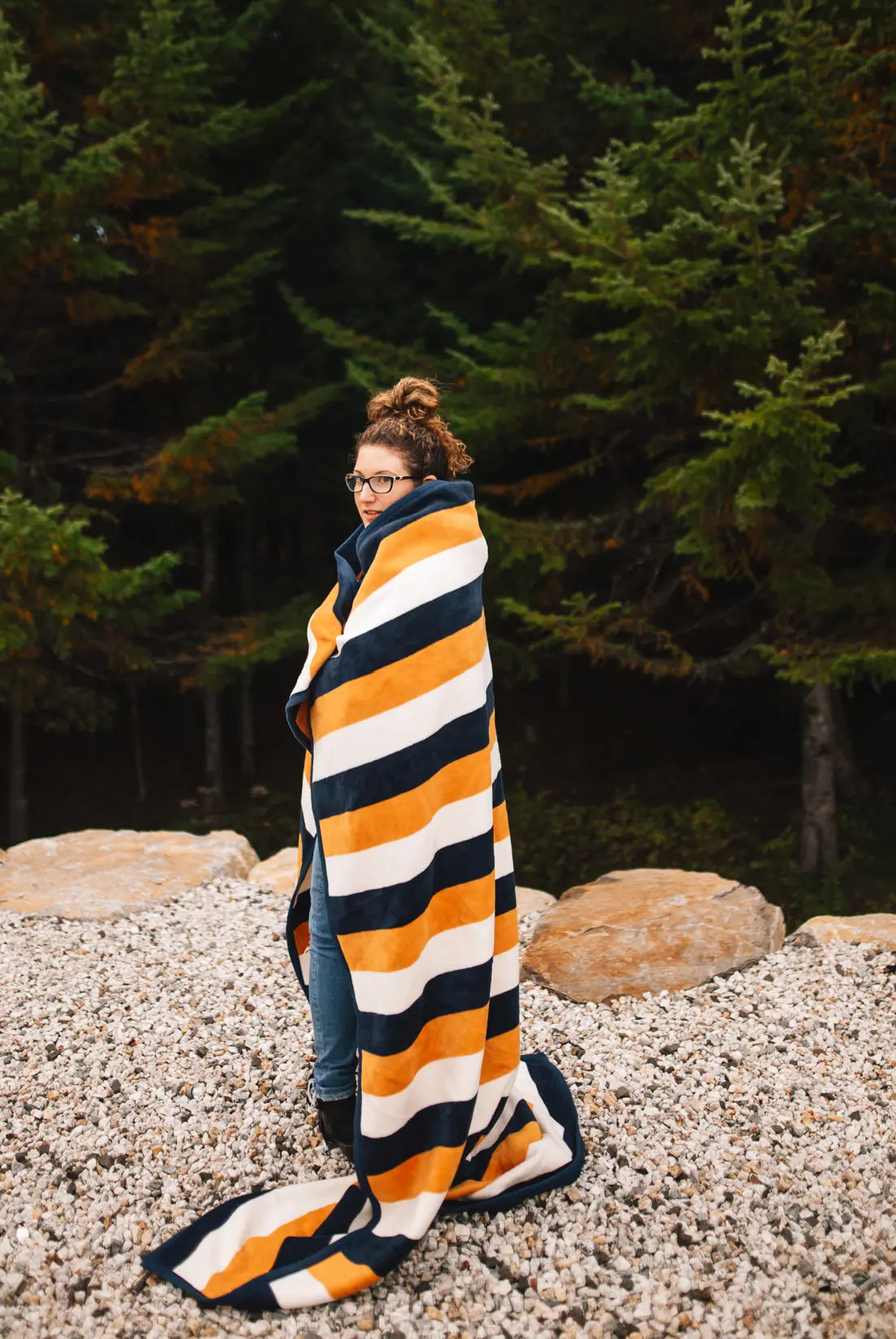 The Woods Maine®: Pinstripe x Chappy Wrap | Maine's Best Heirloom Blanket - The Woods Maine