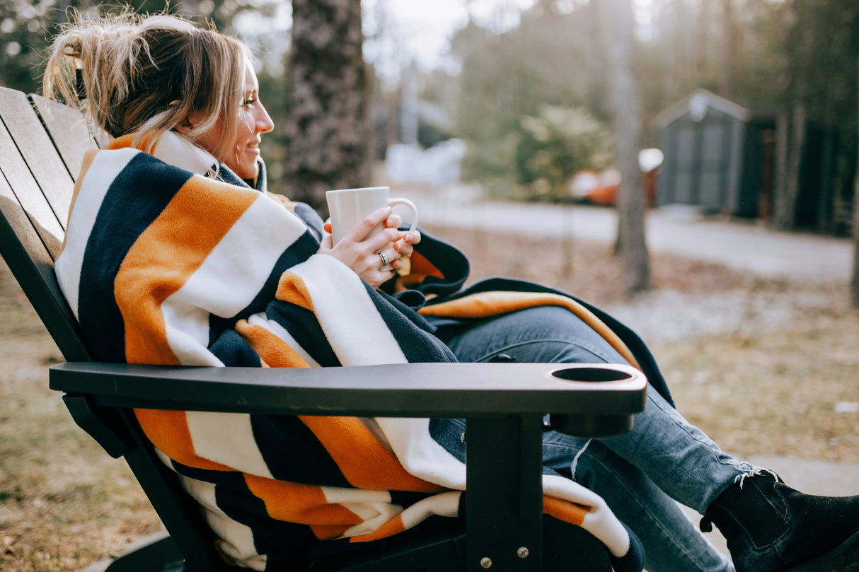 The Woods Maine®: Pinstripe x Chappy Wrap | Maine's Best Heirloom Blanket - The Woods Maine