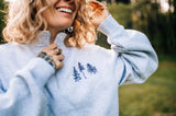 The Woods Maine®: Three Pines® Embroidered Adult Quarter Zip - The Woods Maine