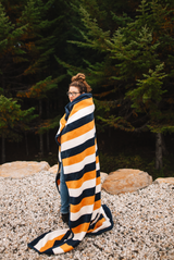 The Woods Maine®: Pinstripe x Chappy Wrap | Maine's Best Heirloom Blanket