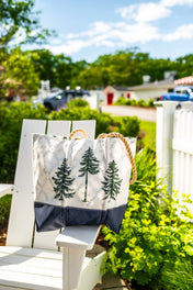 Three Pines: Loon Lined Sea Bags® Medium Tote with Clasp - The Woods Maine