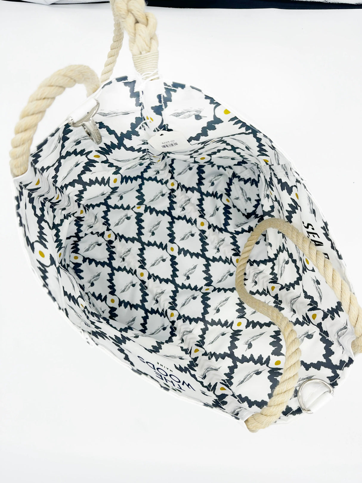 Three Pines: Loon Lined Sea Bags® Medium Tote with Clasp - The Woods Maine
