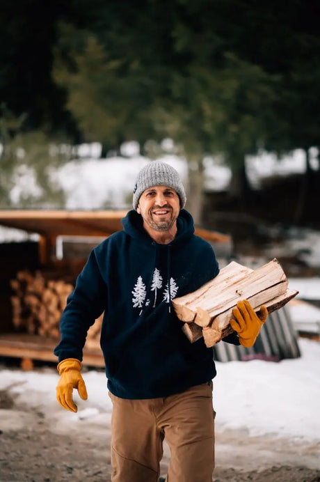 Three Pines® Maine Adult Heavy Hooded Sweatshirt (2 Colors Available) - The Woods Maine