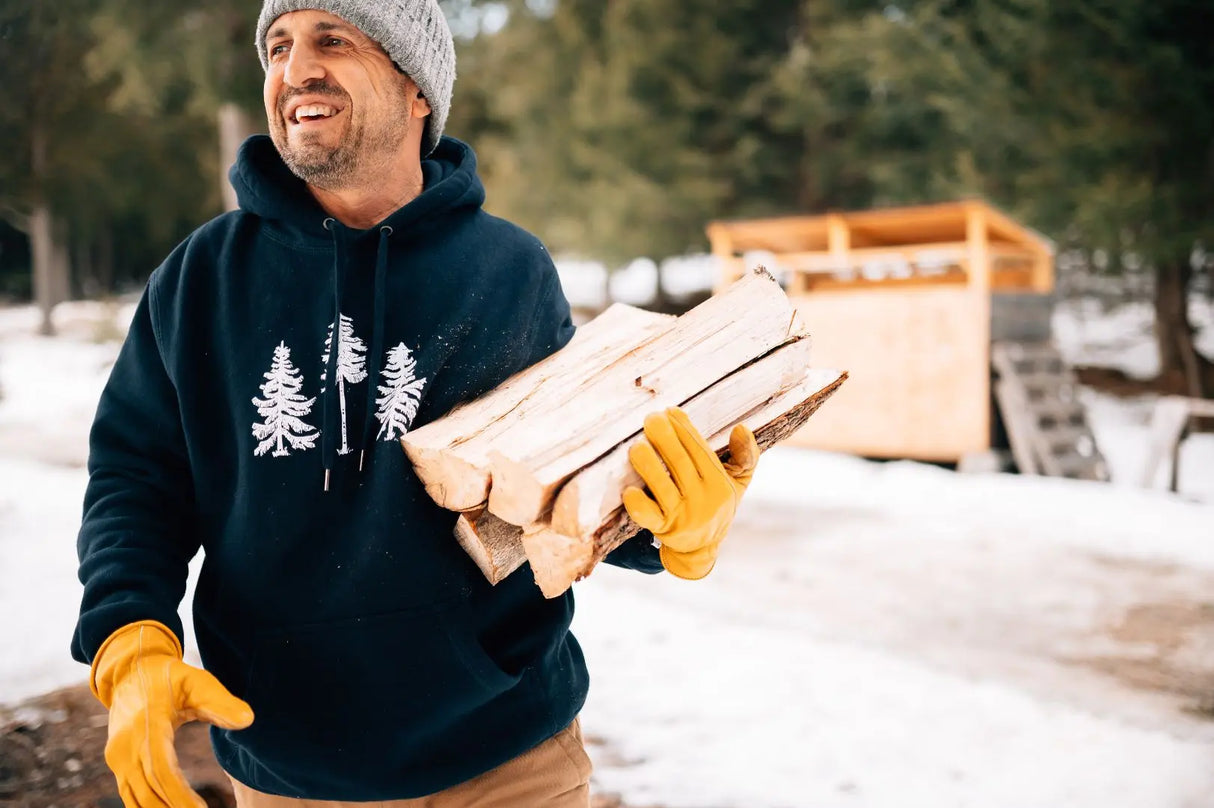 Three Pines® Maine Adult Heavy Hooded Sweatshirt (2 Colors Available) - The Woods Maine