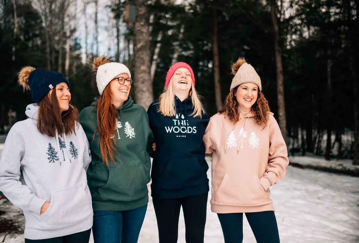 Three Pines® Maine Adult Heavy Hooded Sweatshirt (2 Colors Available) - The Woods Maine