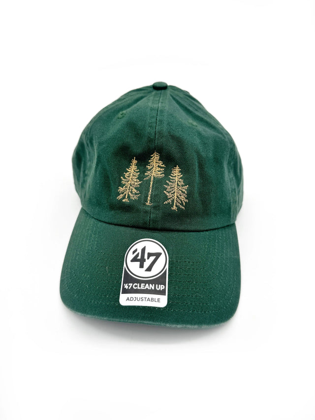 Three Pines® Embroidered Maine Baseball Hat (3 Colors Available) by The Woods Maine® - The Woods Maine