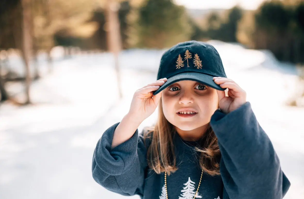 Three Pines® Embroidered Maine Youth Baseball Hat - The Woods Maine