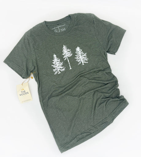 Three Pines® Maine Adult Short Sleeve T-Shirt (3 Colors Available) - The Woods Maine
