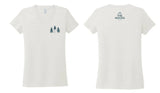 Three Pines® Womens V-Neck Short Sleeve Maine T-Shirt (2 Colors Available) - The Woods Maine
