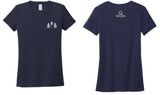 Three Pines® Womens V-Neck Short Sleeve Maine T-Shirt (2 Colors Available) - The Woods Maine