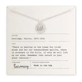 Three Trees Silver Necklace - Becoming Jewelry - The Woods Maine