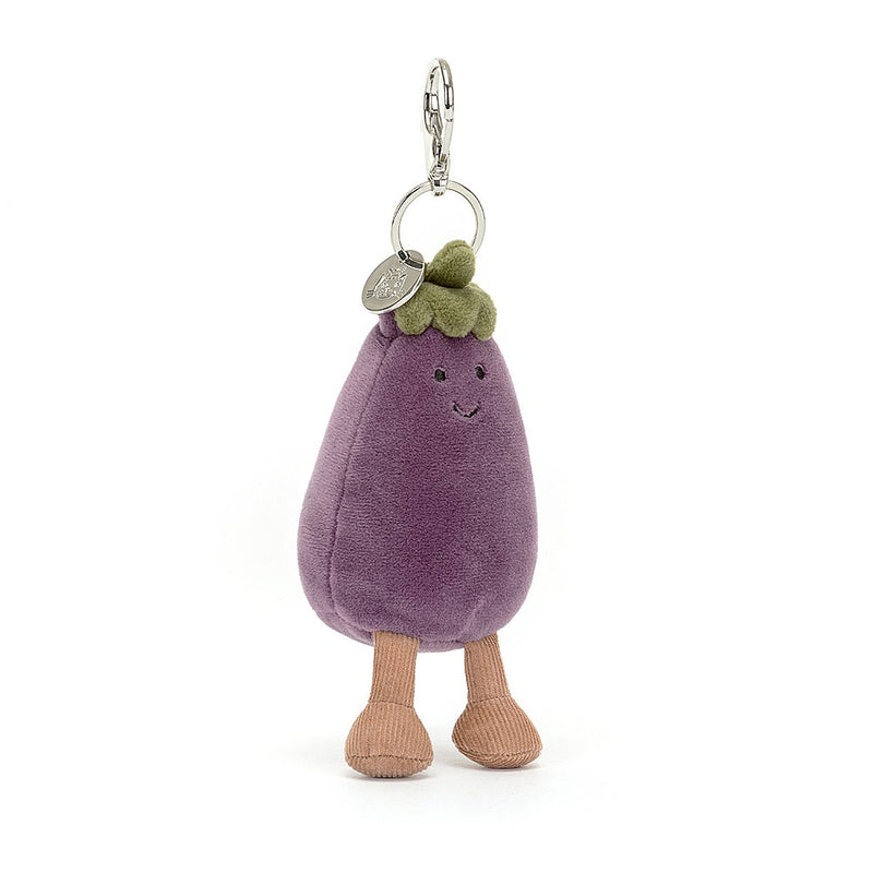 Vivacious Eggplant Bag Charm - JellyCat