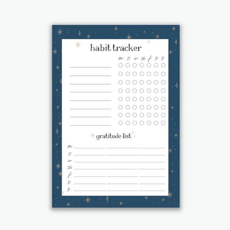 Wellness Habit Tracker Notepad - Emmy + Olly - The Woods Maine