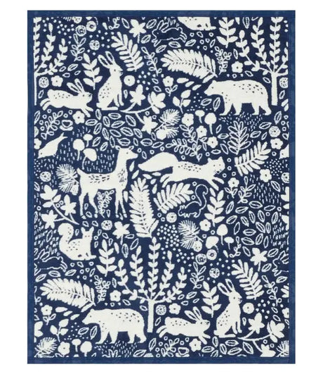 Whimsical Woods Navy Mini Blanket - Chappy Wrap - The Woods Maine