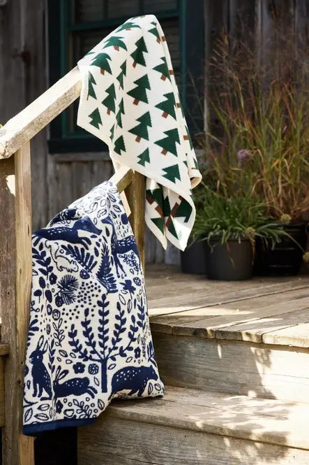 Whimsical Woods Navy Mini Blanket - Chappy Wrap - The Woods Maine
