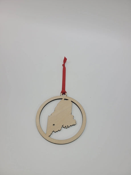 Wooden Maine Ornament - Snowdon Customs - The Woods Maine