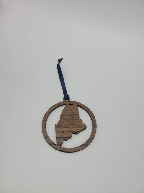Wooden Maine Ornament - Snowdon Customs - The Woods Maine