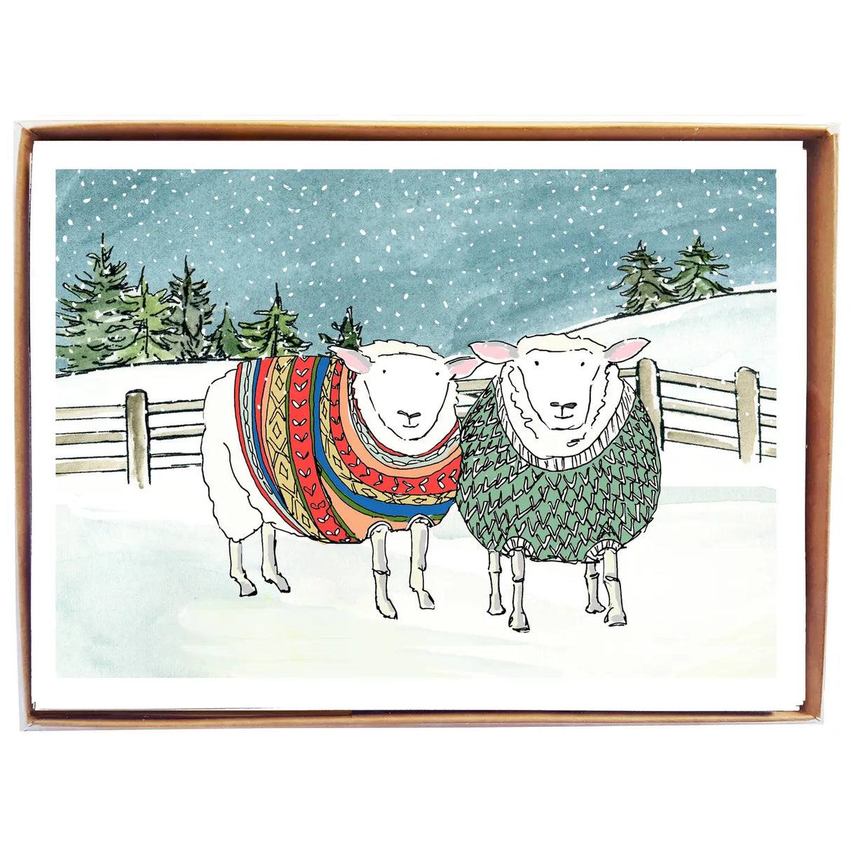 Holiday Sweater Sheep Cards (Box of 8)  - mollyOcards