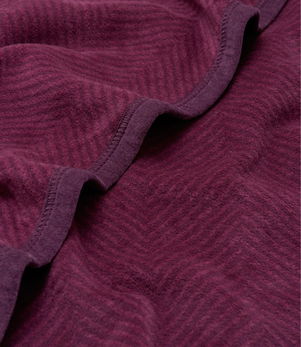 Harborview Herringbone Plum Blanket - ChappyWrap