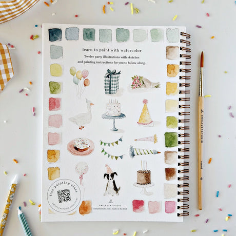 Celebrate Watercolor Workbook - emily lex studio