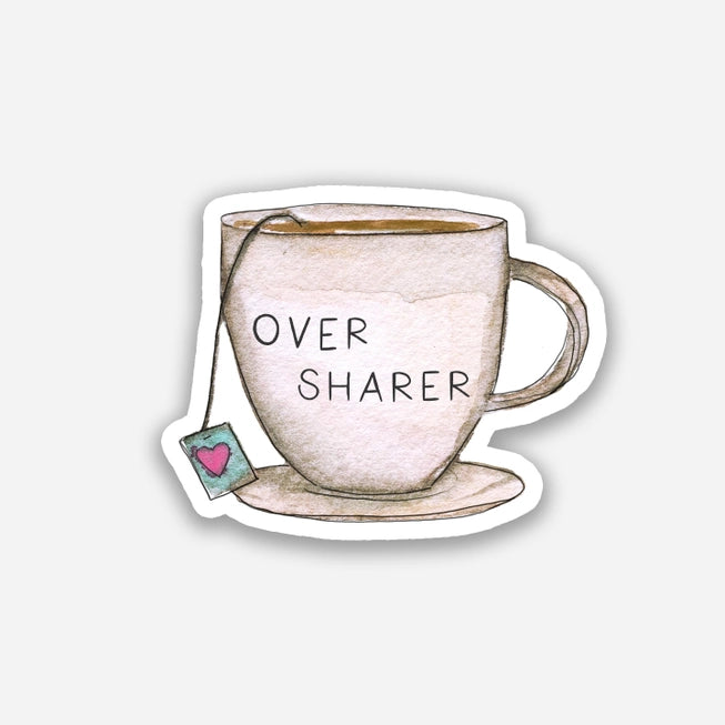 Overshare Mug Sticker - Emmy + Olly