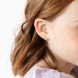 Easter Egg Stud Gold Earrings - Pip Pop Post