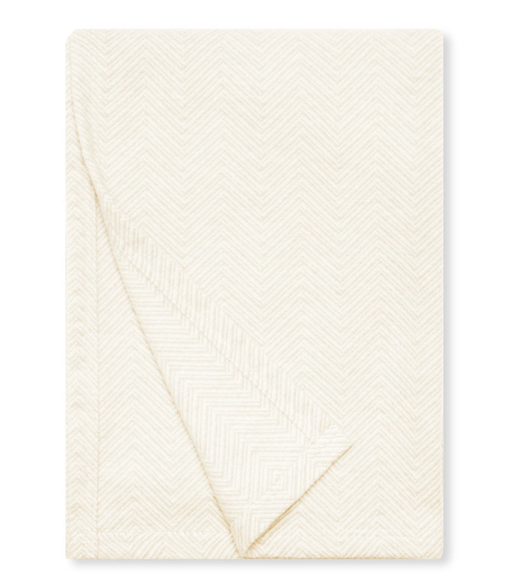 Shell Cream Herringbone Shawl - Chappy Wrap
