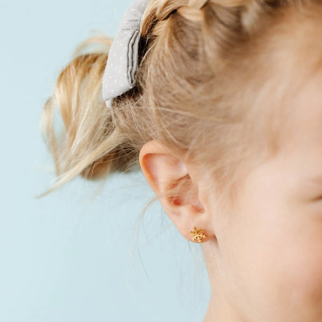 Gold Snowflake Stud Earrings - Pip Pop Post