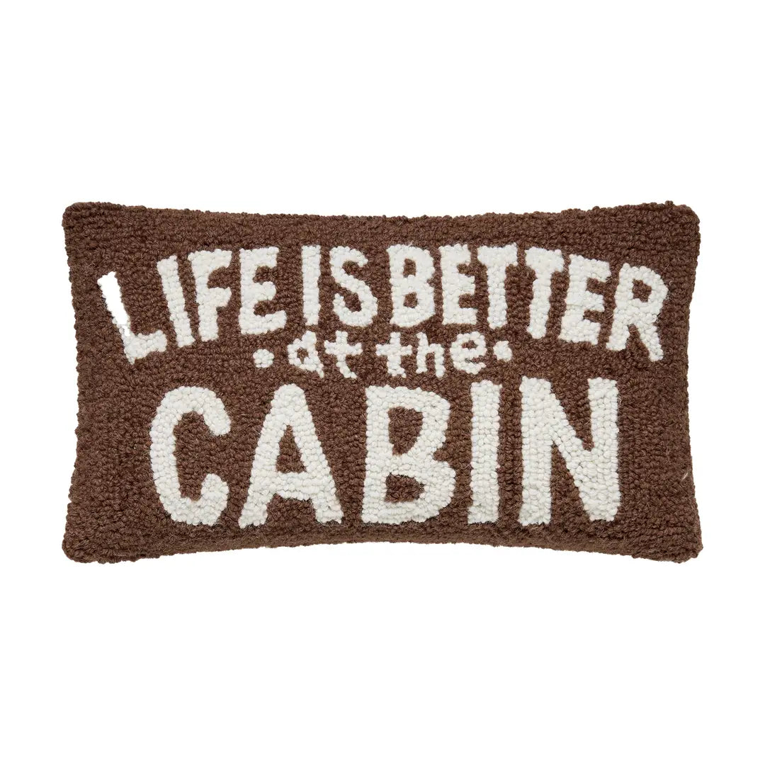 Life is Better at the Cabin Hook Pillow - Peking Handicraft