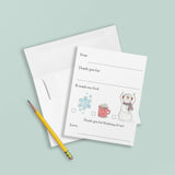 Kids Fill in Blank Winter Thank You Cards - Emmy + Olly