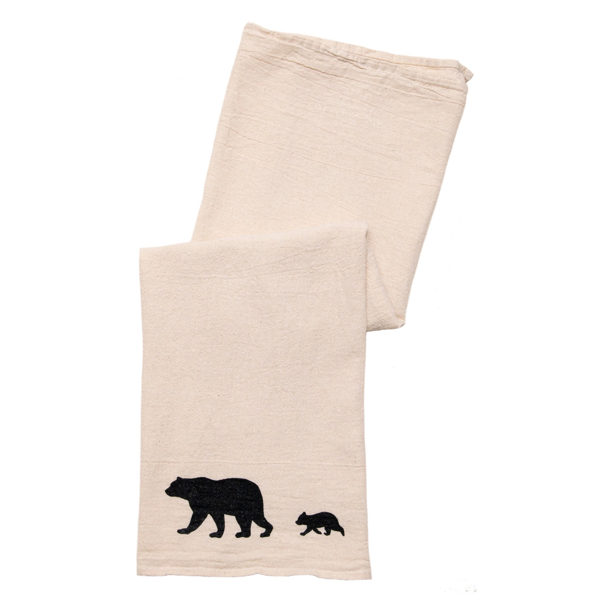 Black Bears 100% Cotton Tea Towel - Cinder + Salt