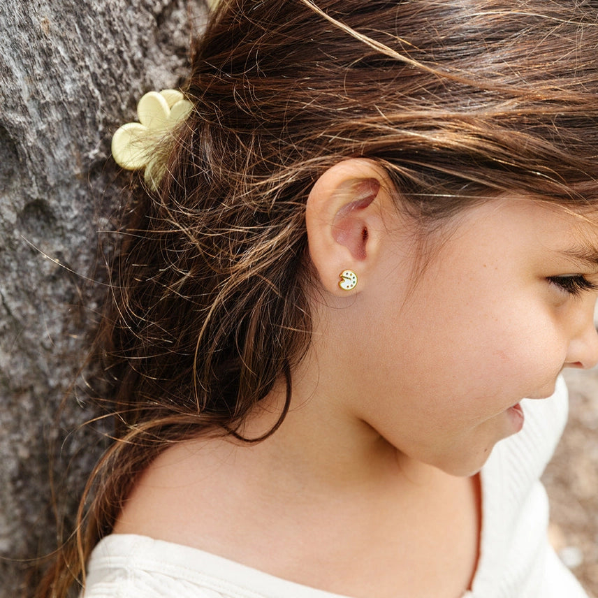Art Palette Stud Gold Earrings - Pip Pop Post