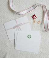 Holiday Wreath Flat Notecard Box (Set of 10) - Emmy + Olly