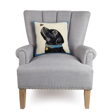 Black Labrador Dog with Bee Hook Pillow - Peking Handicraft