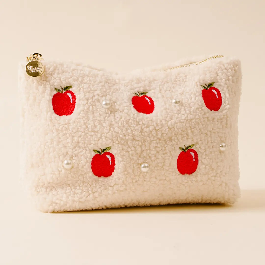 Apples and Pearls Teddy Pouch - The Darling Effect