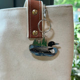Loon Enamel Keychain - Reclaimed Maine