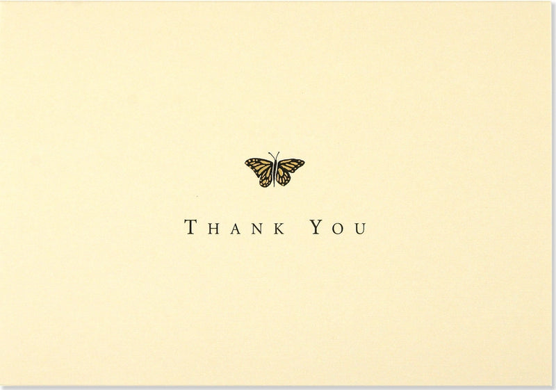 Gold Butterfly Thank You Notes - Peter Pauper Press
