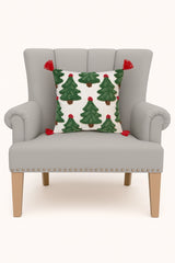 Tassle Trees Tufted Hook Pillow - Peking Handicraft