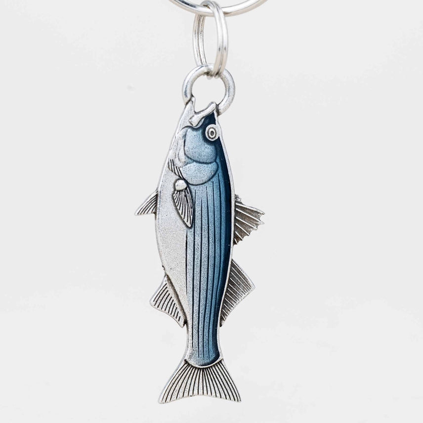 Striped Bass Keyring - Danforth Pewter