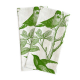 Arbor Birds Green Kitchen Towels - Caskata