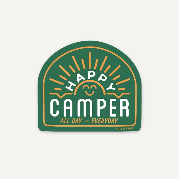 Happy Camper Sunshine Sticker - Hills & Trails