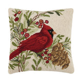 Winter Cardinal Hook Pillow - Peking Handicraft