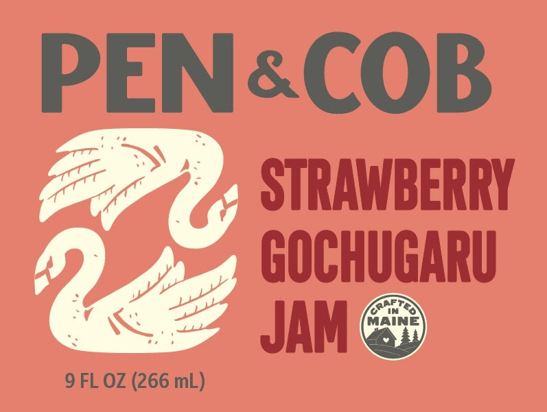 Strawberry Gochugaru Jam - Pen & Cob Farm | MADE IN MAINE