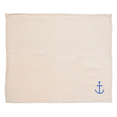 Blue Anchor 100% Cotton Cloth Napkins (Set of 4) - Cinder + Salt