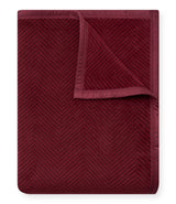 Harborview Herringbone Cranberry Blanket - ChappyWrap
