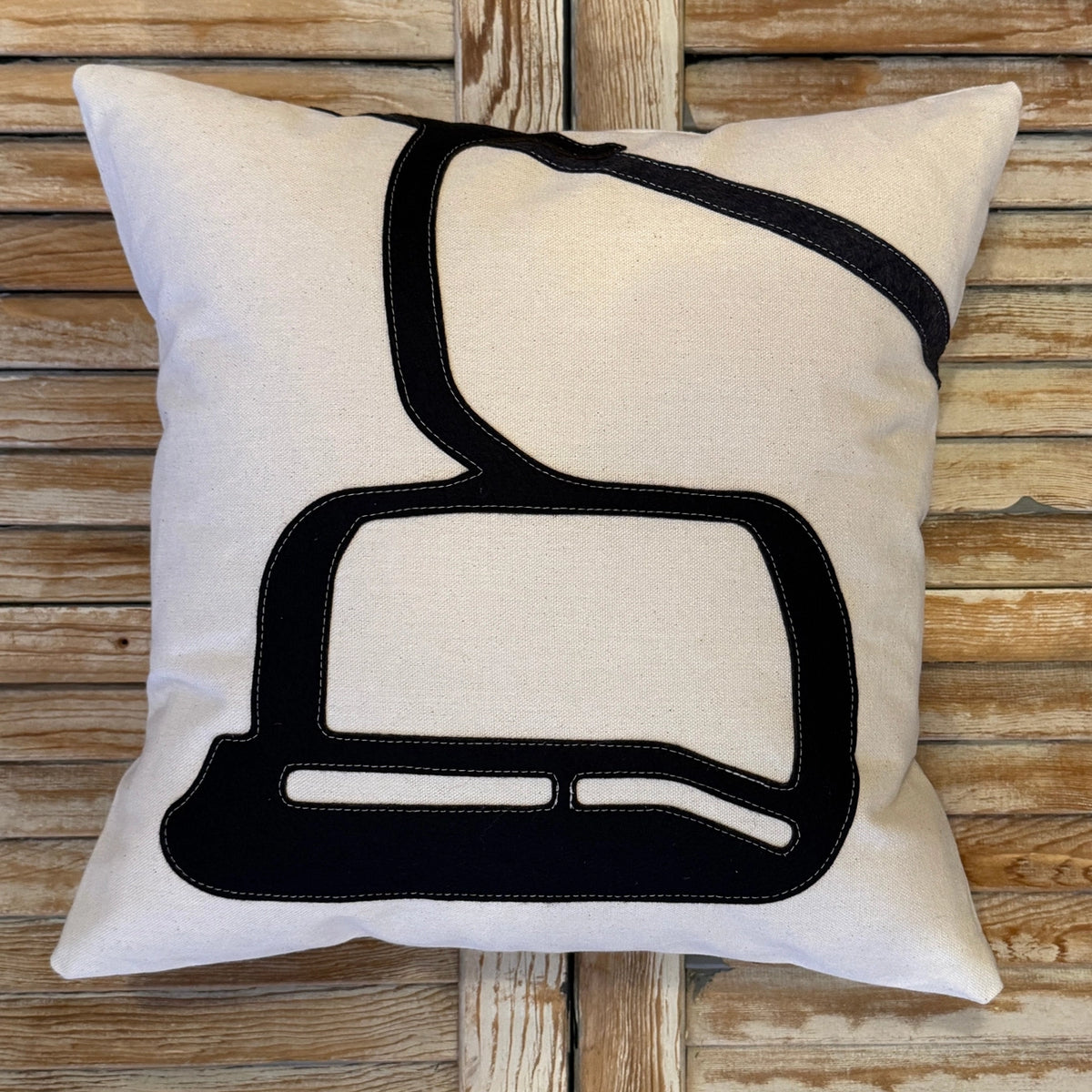 Black Chairlift 18" Pillow - The Salty Cottage | MADE IN THE USA