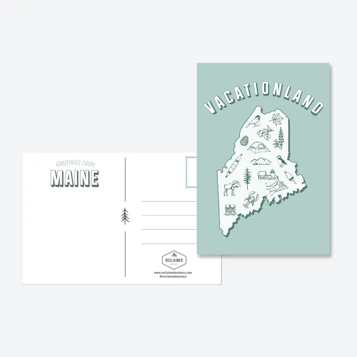 Vacationland Post Card - Reclaimed Maine