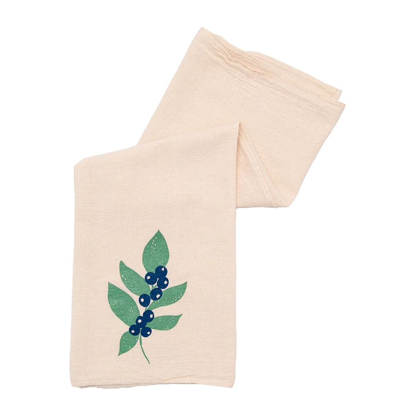 Maine Blueberries 100% Cotton Tea Towel - Cinder + Salt