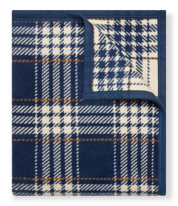 Autumn Plaid Vintage Blue Blanket - Chappy Wrap