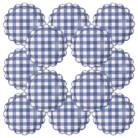 Blue Gingham Paper Plate - My Mind’s Eye
